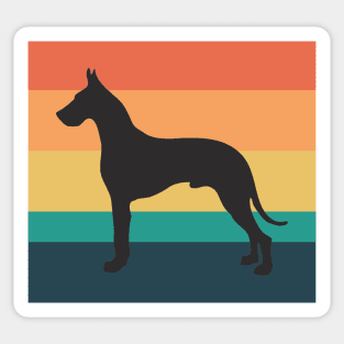 Great Dane Dog Silhouette Vintage Sunset Sticker